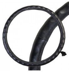 Оплетка натуральная кожа 3XL (47-49 см) SKYWAY Base Large-3 Черная