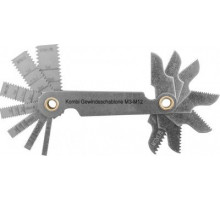 Набор резьбовых шаблонов комбинированных для наружных и внутренних резьб, 14 предметов / THORVIK