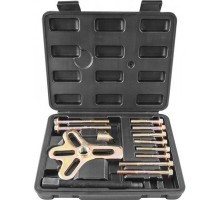 Съемник многофункциональный с болтовыми захватами в наборе, диапазон захватов 30-120 мм, 13 предмето