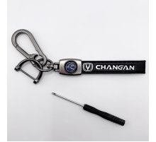 Брелок металл.кожа Чанган 14,5*2 в комплекте отвертка BKO022