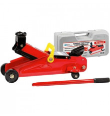 Домкрат гидравлический подкатной 3т в кейсе AUTOVIRAZH (красный) 380мм