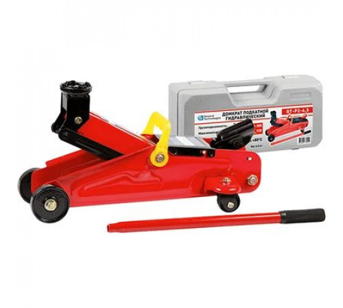 Домкрат гидравлический подкатной 3т в кейсе AUTOVIRAZH (красный) 380мм