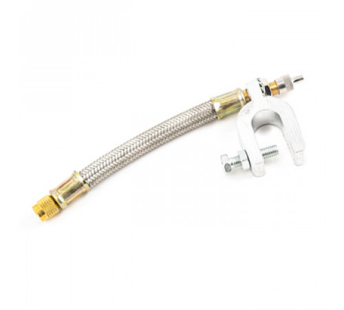 Удлинитель вентиля ( шланг подкачки внутреннего колеса), резина в защитной оплетке длина 35см TOPAUT