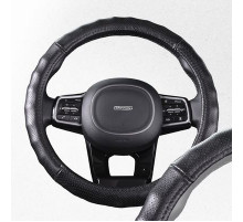 Оплетка натуральная кожа с перфорацией M (37-39 см) SKYWAY Base Real-4 Черная