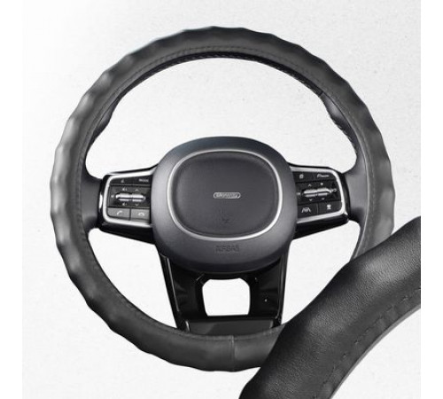 Оплетка экокожа M (37-39 см) SKYWAY Base Top-8 Черная