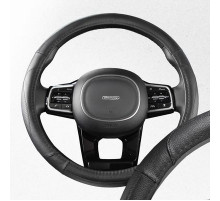 Оплетка экокожа M (37-39 см) SKYWAY Design Art-2 Черная