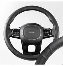 Оплетка экокожа M (37-39 см) SKYWAY Design Art-2 Черная