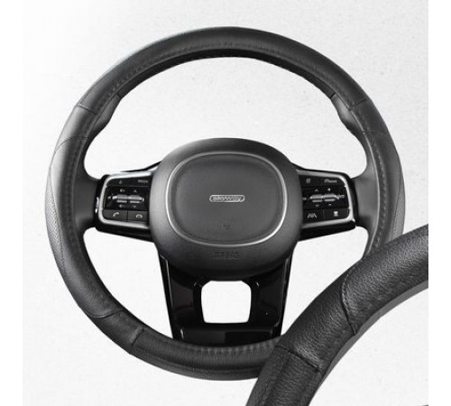 Оплетка экокожа M (37-39 см) SKYWAY Design Art-2 Черная