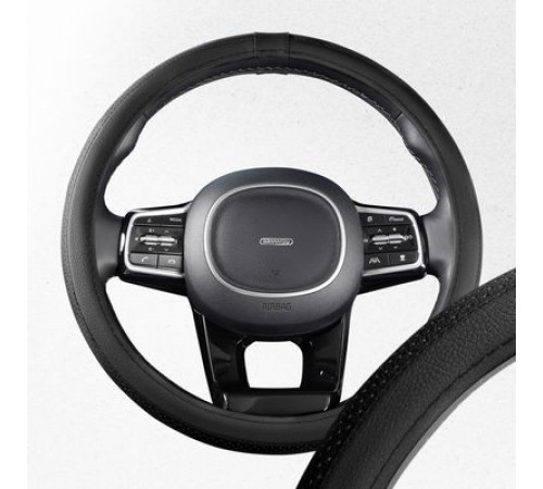 Оплетка экокожа M (37-39 см) SKYWAY Design Standart-2 Черная