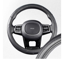 Оплетка экокожа M (37-39 см) SKYWAY Design Standart-3 Черная