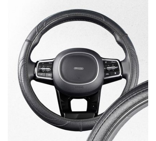 Оплетка экокожа M (37-39 см) SKYWAY Design Standart-3 Черная