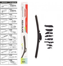 Щетка стеклоочистителя бескаркасная SKYWAY AQUA BLADE 9 адаптеров в коробке 35см/14"