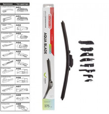 Щетка стеклоочистителя бескаркасная SKYWAY AQUA BLADE 9 адаптеров в коробке 38см/15"
