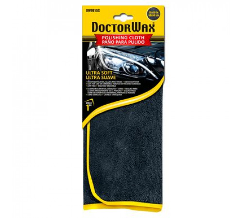 Салфетка Микрофибра для стекол и интерьера 40х40 см. DoctorWax 3шт.