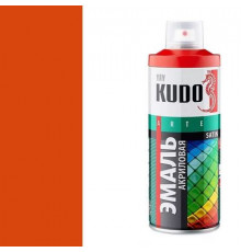 Краска универсальная акриловая оранжевая полуматовая satin RAL 2001 KUDO аэрозоль 520мл.