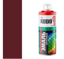 Краска универсальная акриловая бордо полуматовая satin RAL 3005 KUDO аэрозоль 520мл.