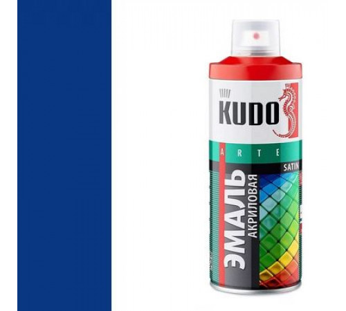 Краска универсальная акриловая синяя полуматовая satin RAL 5002 KUDO аэрозоль 520мл.
