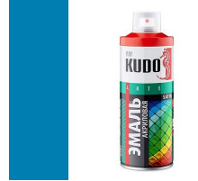 Краска универсальная акриловая голубая полуматовая satin RAL 5015 KUDO аэрозоль 520мл.