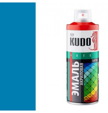 Краска универсальная акриловая голубая полуматовая satin RAL 5015 KUDO аэрозоль 520мл.