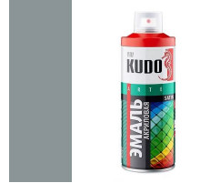 Краска универсальная акриловая серая полуматовая satin RAL 7001 KUDO аэрозоль 520мл.