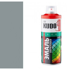 Краска универсальная акриловая серая полуматовая satin RAL 7001 KUDO аэрозоль 520мл.