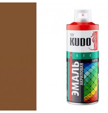 Краска универсальная акриловая коричневая полуматовая satin RAL 8003 KUDO аэрозоль 520мл.