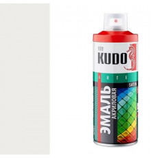 Краска универсальная акриловая белая полуматовая satin RAL 9003 KUDO аэрозоль 520мл.