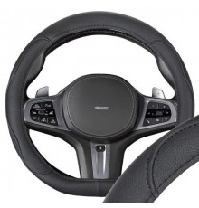 Оплетка экокожа M (37-39 см) D-тип SKYWAY Design Drift-4 черная