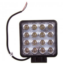 Фара светодиодная OFF ROAD 107*107(126)*50мм квадратная 12V/24V 48W 6000К SKYWAY 16 диодов ближний с