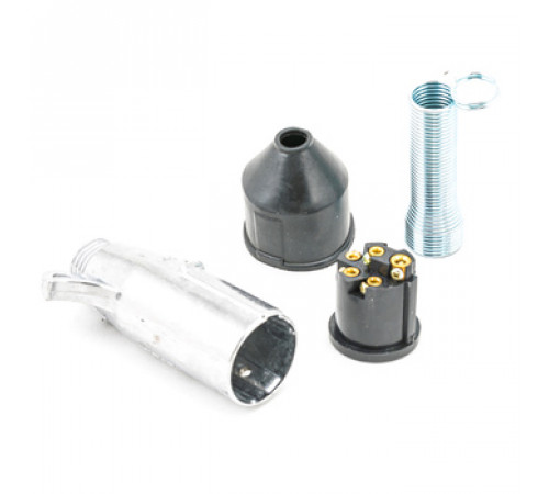 Вилка для кабеля тягач-прицеп, ЕВРО с пружиной TOPAUTO