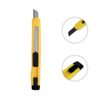 Нож с сегментированным лезвием 9 мм корпус ABS пластик с клипсой REXANT