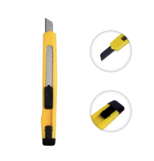 Нож с сегментированным лезвием 9 мм корпус ABS пластик с клипсой REXANT