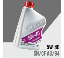 Масло моторное 3-SN 5w40 (А3/В4, SN/CF) канистра 1л. ВМП АВТО ЧЗ