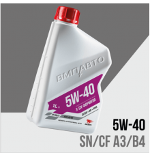Масло моторное 3-SN 5w40 (А3/В4, SN/CF) канистра 1л. ВМП АВТО ЧЗ