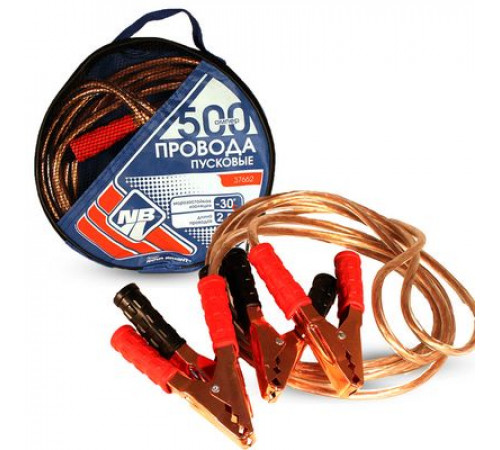 Стартовые провода Nova Bright-fusion 500 Ампер морозостойкие в сумке  2.5м