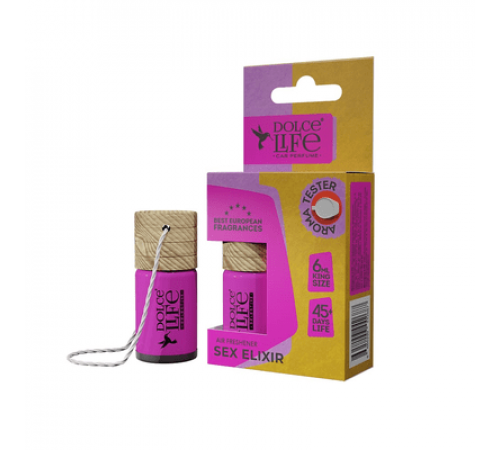Ароматизатор Dolce Life бутылочка с дер.крышкой Секс эликсир  с пробником ~