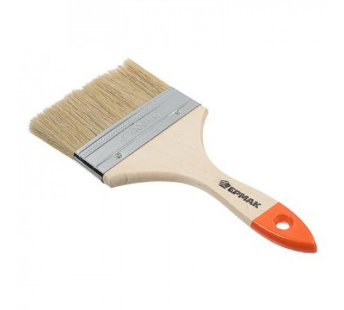 Кисть малярная плоская "Стандарт" нат. щетина 4" (100мм) ЕРМАК