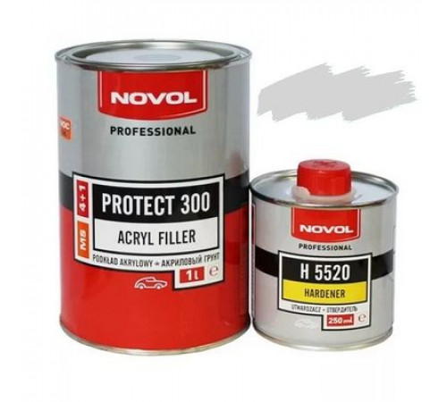 Грунт акриловый Novol+отв. 300 1л+0,2л белый