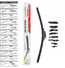 Щетка стеклоочистителя бескаркасная SKYWAY AQUA BLADE 9 адаптеров в коробке 45см/18"