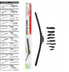 Щетка стеклоочистителя бескаркасная SKYWAY AQUA BLADE 9 адаптеров в коробке 50см/20"