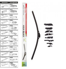 Щетка стеклоочистителя бескаркасная SKYWAY AQUA BLADE 9 адаптеров в коробке 60см/24"