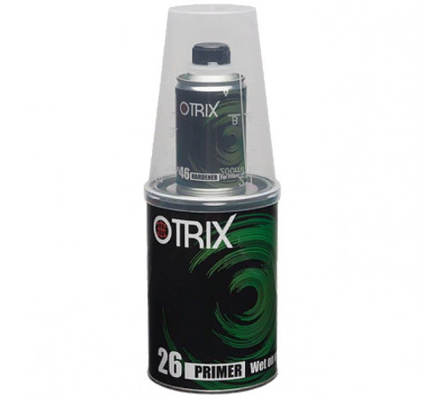 Грунт-наполнитель OTRIX 26 мокрый по мокрому серый 0,9л +отв 46 0,15л