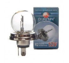 Лампа R2 12V 45/40W P45t Диалуч круглая колба ЛЧ187-УПБ