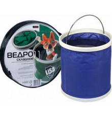 Ведро складное автомобильное Li-Sa 11л. из вискозной водонепроницаемой ткани. в сумке...