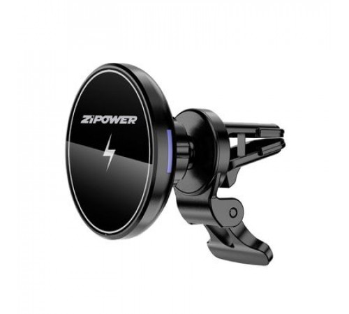 Держатель телефона магнитный на дефлектор обдува с функцией беспроводной зарядки PM6641 ZIPOWER