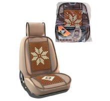 Накидка на сиденье Nova Bright-fusion дер.массажная с сеткой и поголовн.,с рисунком,бежев.(131х51см)