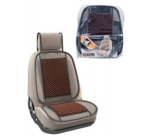 Накидка на сиденье Nova Bright-fusion дер.массажная с сеткой и поголовн.,черная (132х52см)