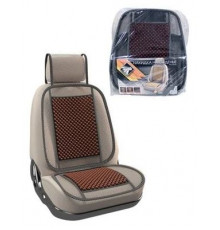 Накидка на сиденье Nova Bright-fusion дер.массажная с сеткой и поголовн.,черная (132х52см)