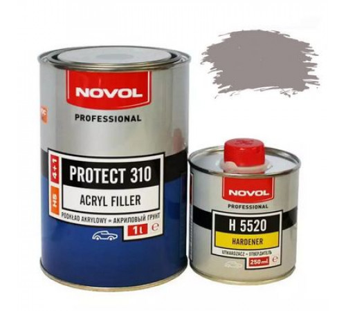 Грунт акриловый Novol +отв 310 1л+0,2л серый