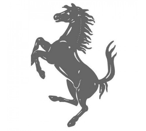 Наклейка металл Конь (серебро)